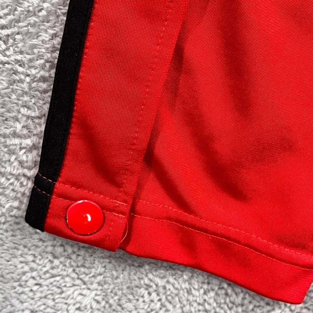 Adidas Track Pants Men's Small Solid‎ Red Snap Athletic Tapered